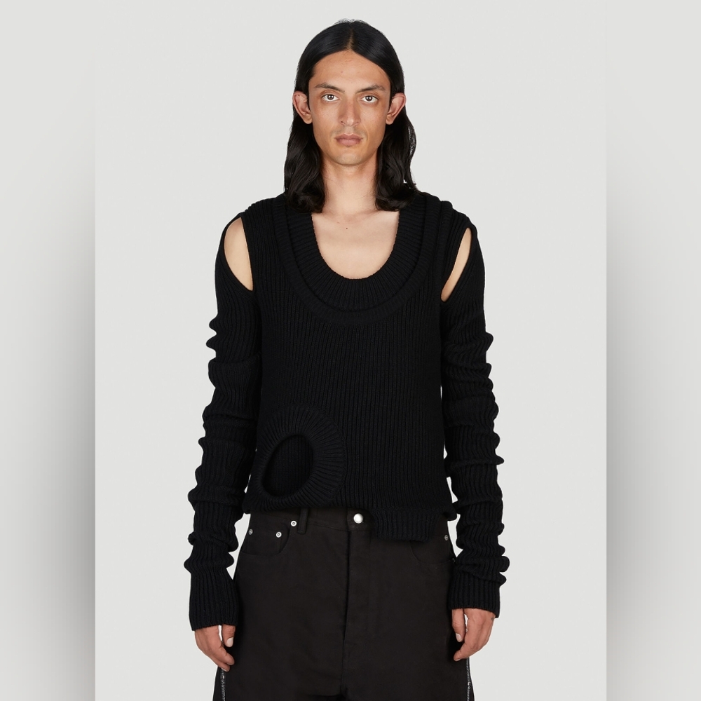 Rick Owens Black Banana Cashmere Sweater XL - Picture 3 of 17